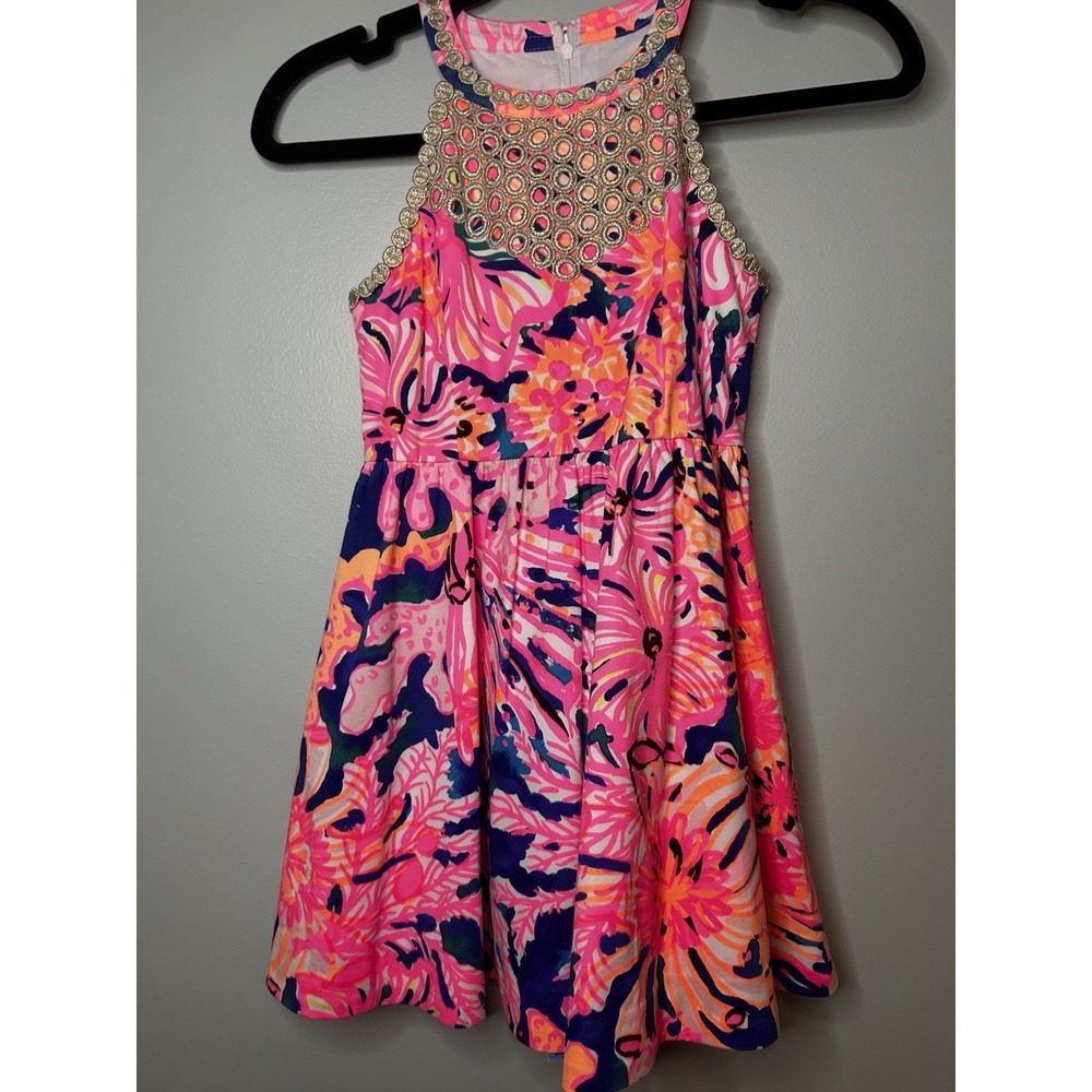 Girls Lilly‎ Pulitzer Kinley dress Size 8 with gold Accent